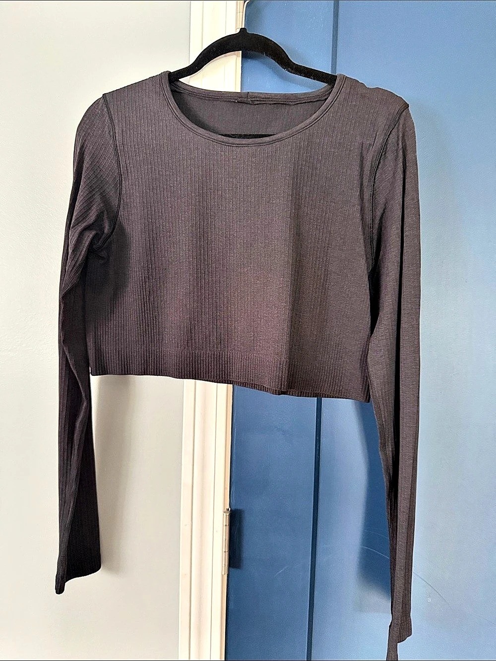 lululemon All It Takes Long-Sleeve Shirt *Ribbed Nulu Crop Top Black
